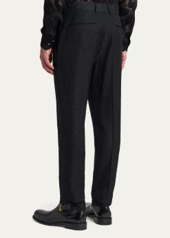 VersaceMen's Python Jacquard Formal Pants