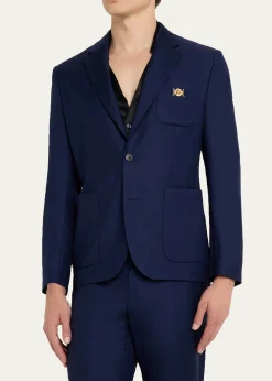 VersaceMen's Wool Single-Breasted Blazer