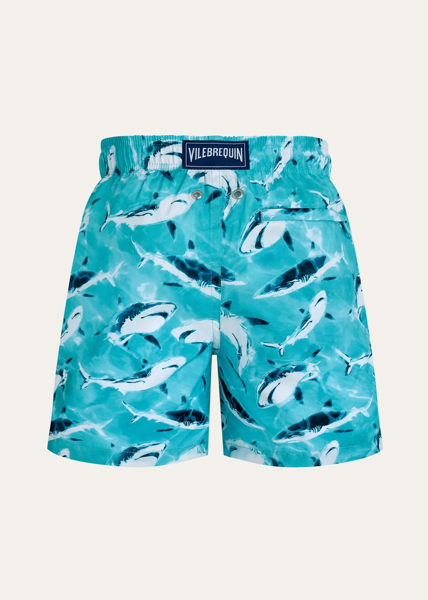 VilebrequinBoy's Shark-Print Packable Swim Trunks, Size 2-14
