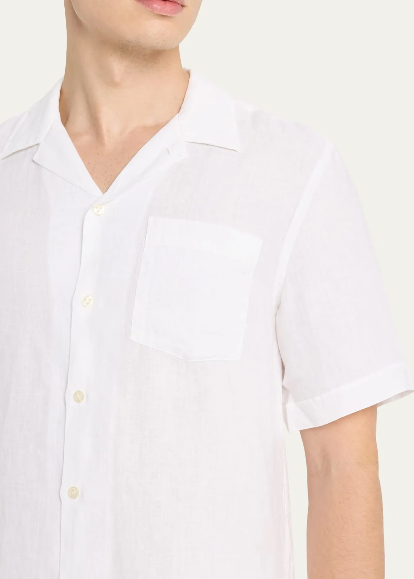 VilebrequinMen's Garment-Dyed Linen Camp Shirt
