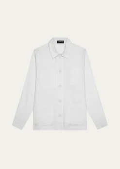 VilebrequinMen's Linen Patch-Pocket Overshirt