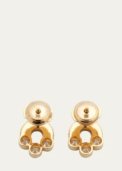 ViltierMagnetic Stud Earrings in Onyx, 18K Yellow Gold and Diamonds
