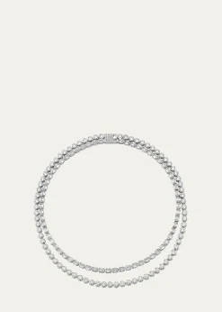 VRAICelestial Double Strand Lab Grown Diamond Tennis Necklace, 42.36tcw