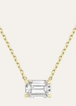 VRAIEmerald-Cut Solitaire Lab Grown Diamond Necklace, 1.0tcw
