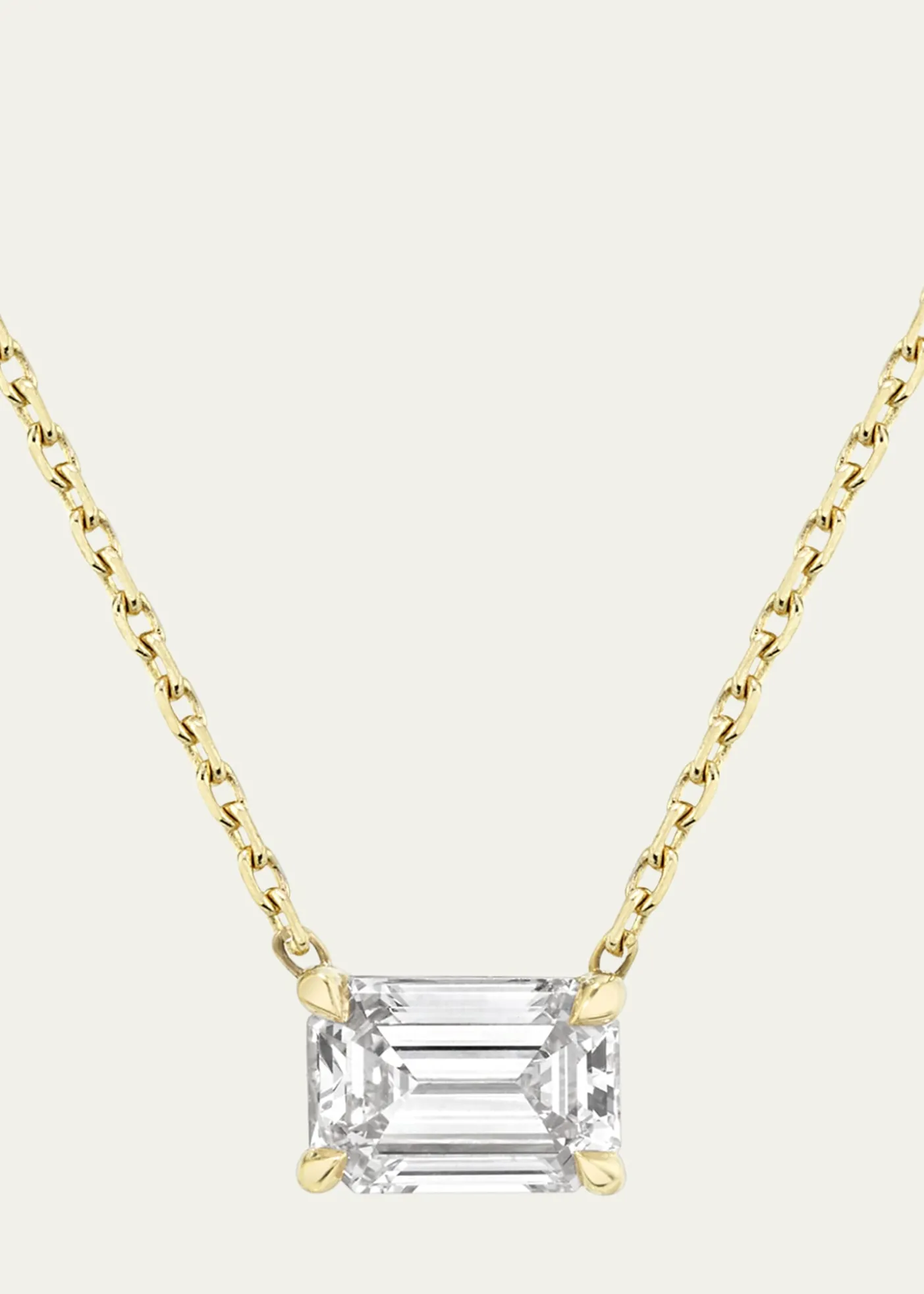 VRAIEmerald-Cut Solitaire Lab Grown Diamond Necklace, 1.0tcw