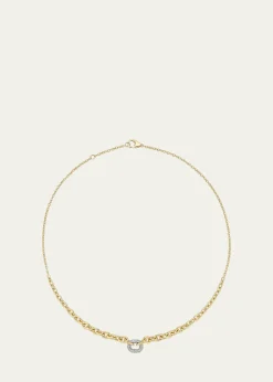 Walters FaithMorrell Graduated Link Necklace with Single Diamond Link