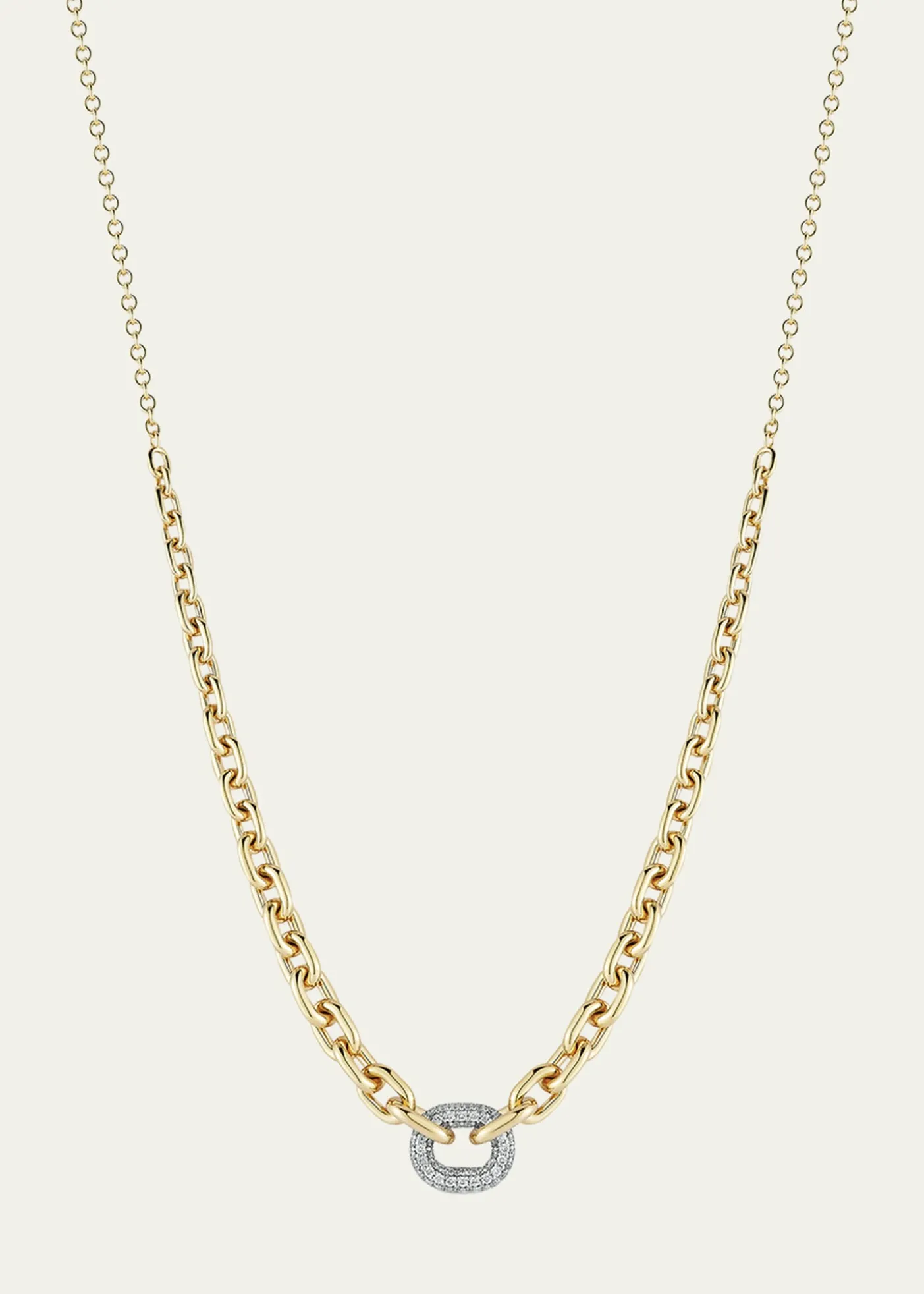 Walters FaithMorrell Graduated Link Necklace with Single Diamond Link