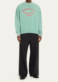 Willy ChavarriaMen's Hooligan Cotton Crewneck Sweater