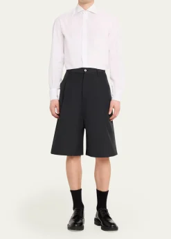 Willy ChavarriaMen's Pleated Wide-Leg Shorts