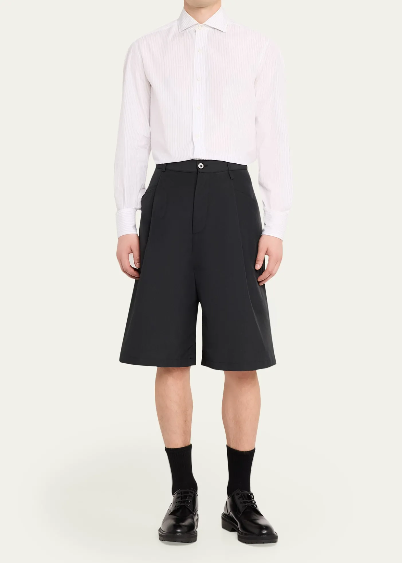 Willy ChavarriaMen's Pleated Wide-Leg Shorts