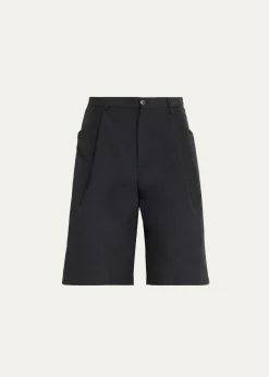 Willy ChavarriaMen's Pleated Wide-Leg Shorts