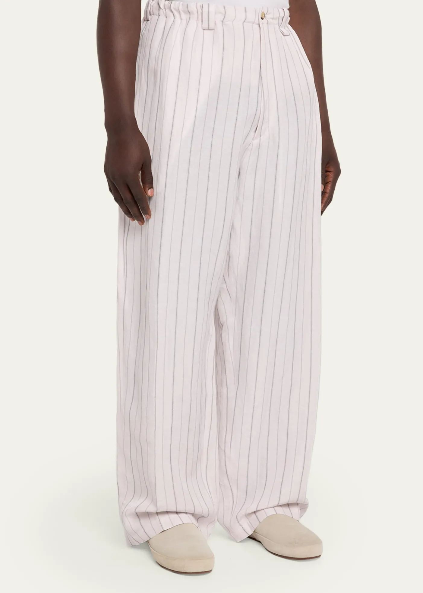 Willy ChavarriaMen's Toluca Striped Oversized Linen-Blend Pants