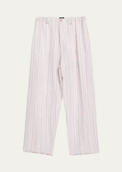 Willy ChavarriaMen's Toluca Striped Oversized Linen-Blend Pants