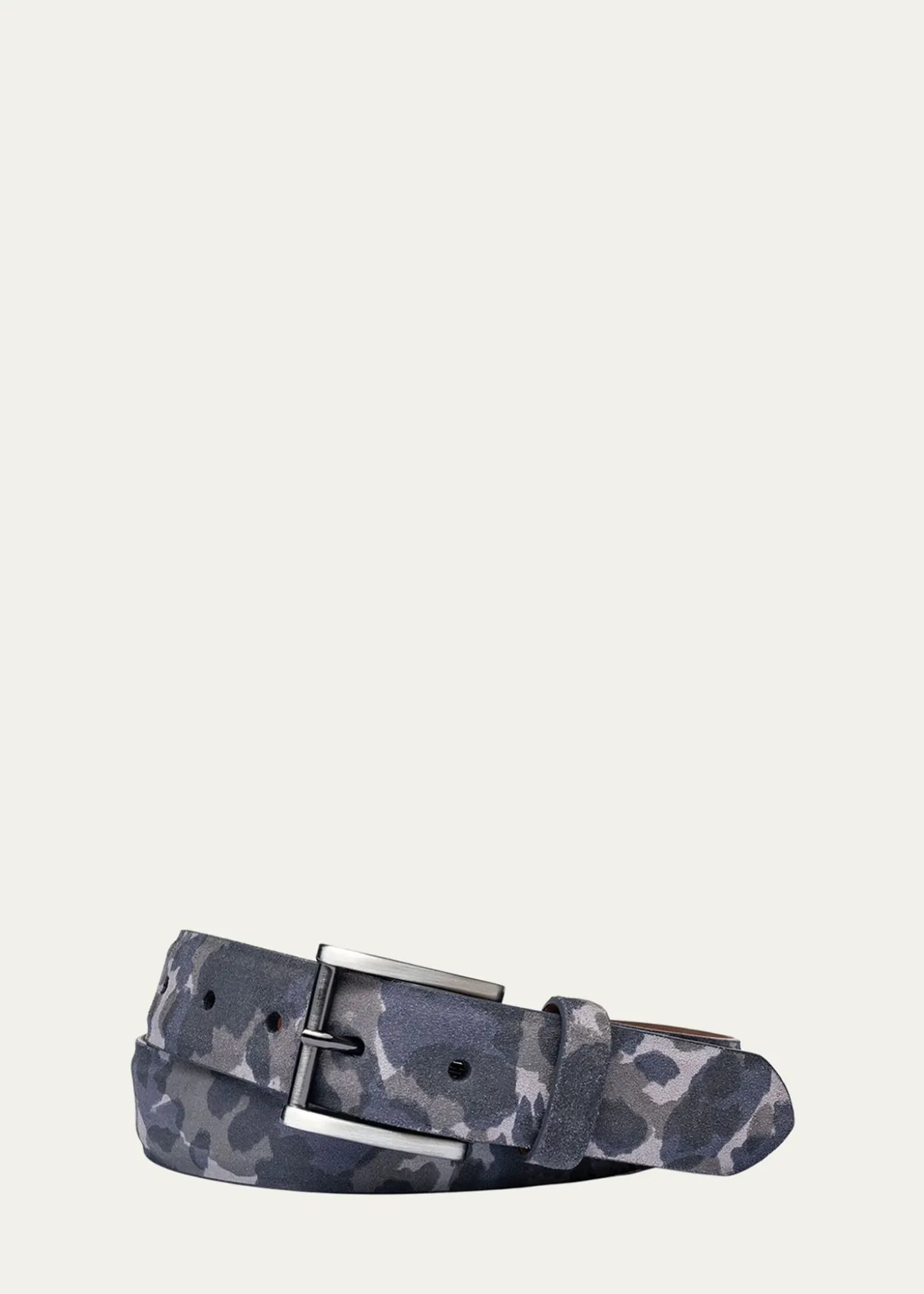W. KleinbergMen's Camo-Print Suede Belt
