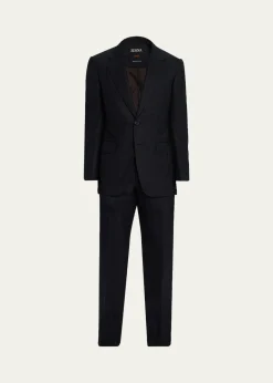 ZEGNAMen's Centoventimila Wool Tonal Stripe Suit
