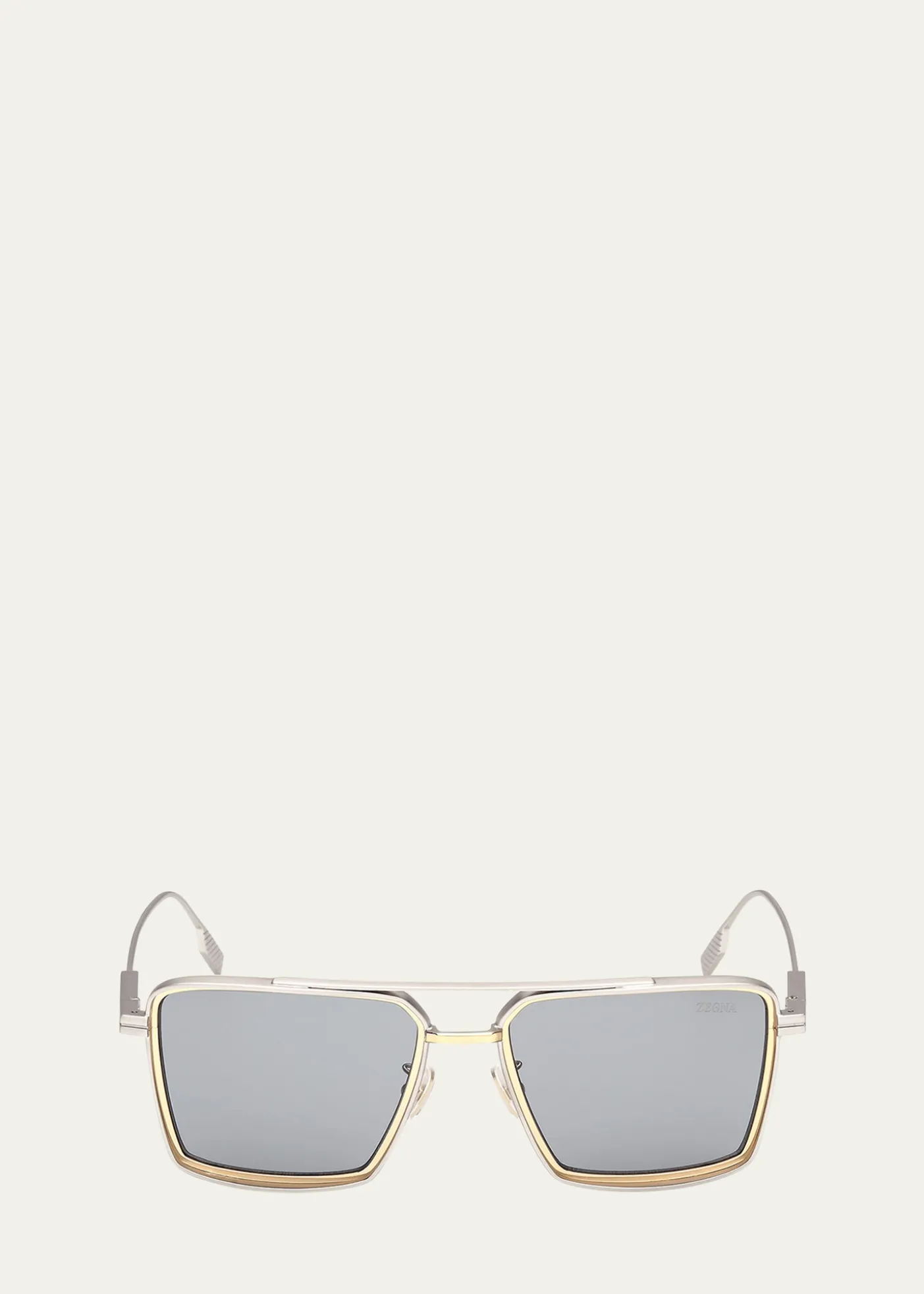 ZEGNAMen's Metal Aviator Sunglasses