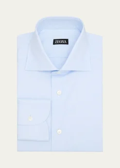 ZEGNAMen's Oxford Weave Cotton Dress Shirt