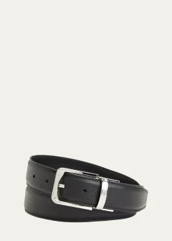 ZEGNAMen's Reversible Adjustable Leather Belt