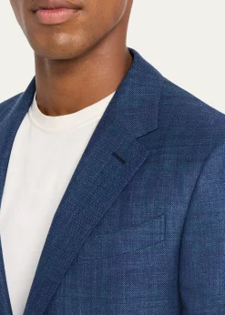 ZEGNAMen's Tonal Plaid Single-Breasted Sport Coat