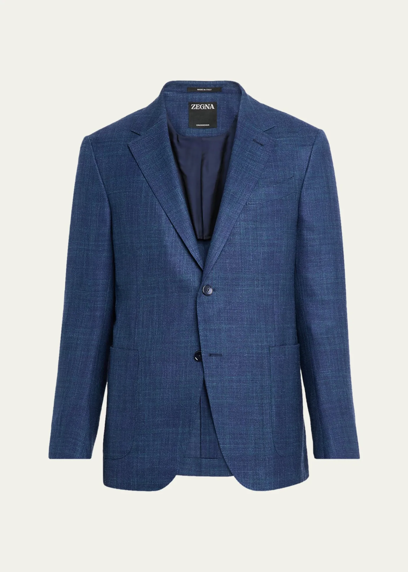 ZEGNAMen's Tonal Plaid Single-Breasted Sport Coat