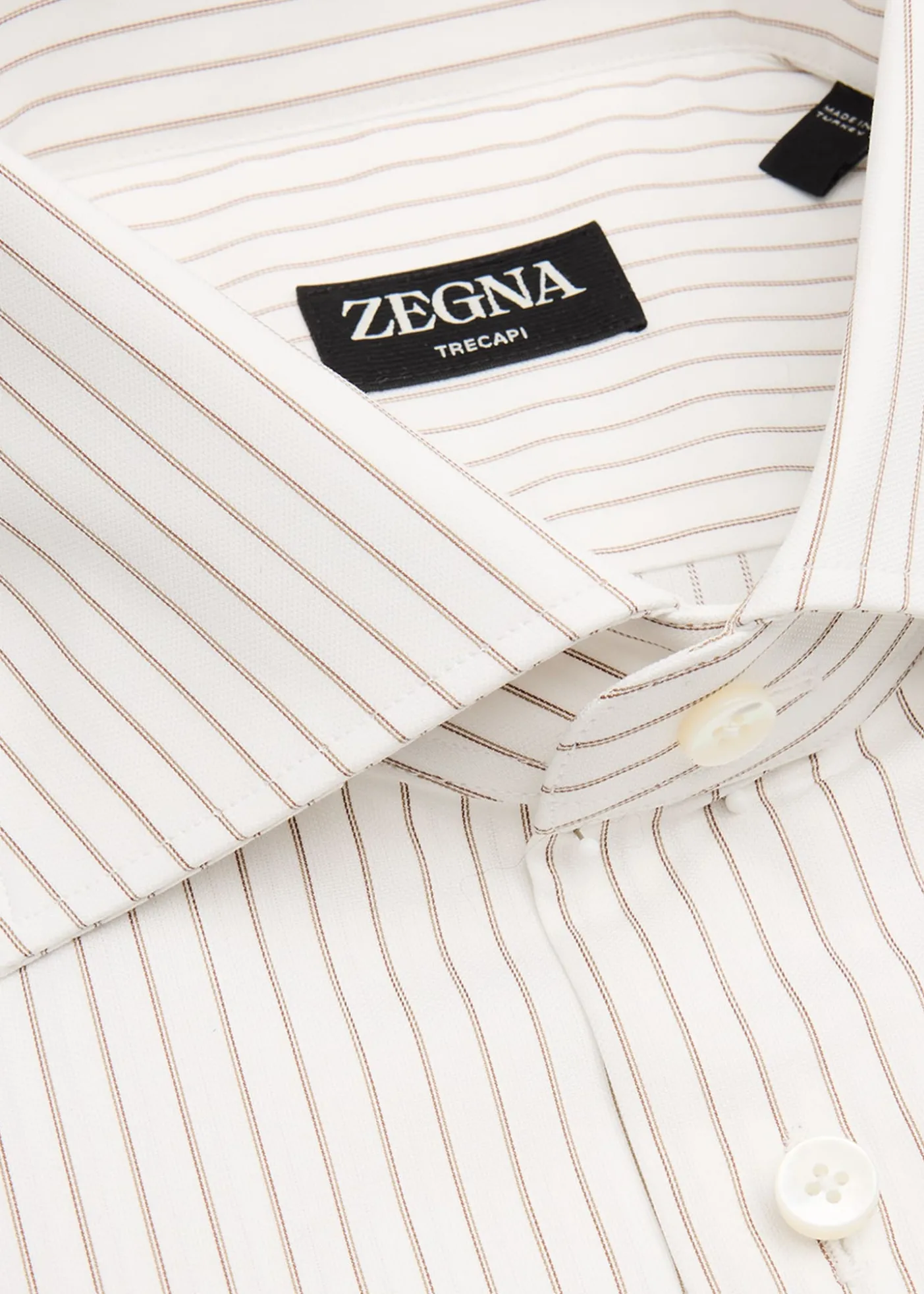 ZEGNAMen's Trecapi Cotton Narrow Double-Stripe Dress Shirt