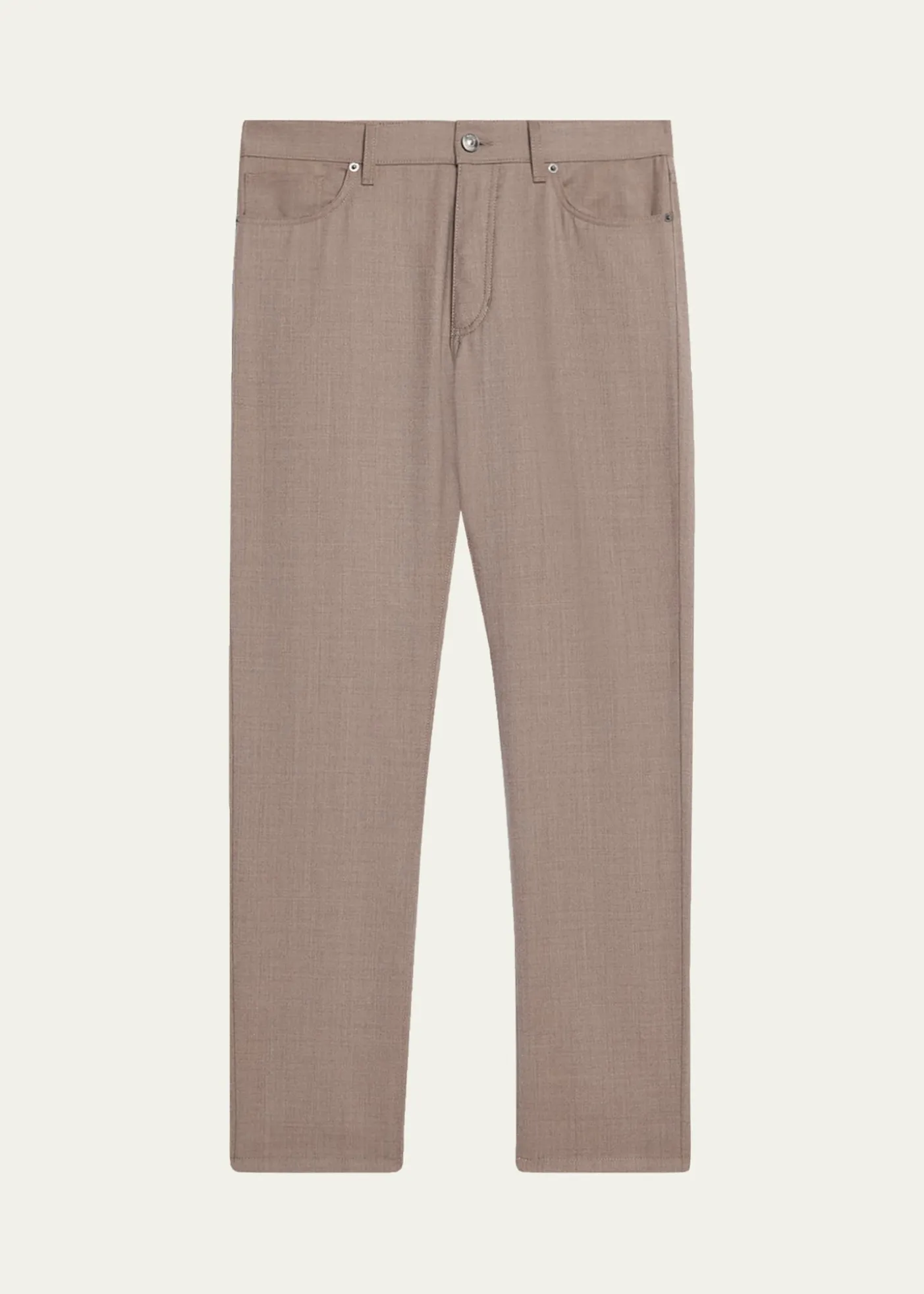 ZEGNAMen's Wool Sharkskin Slim Five-Pocket Pants
