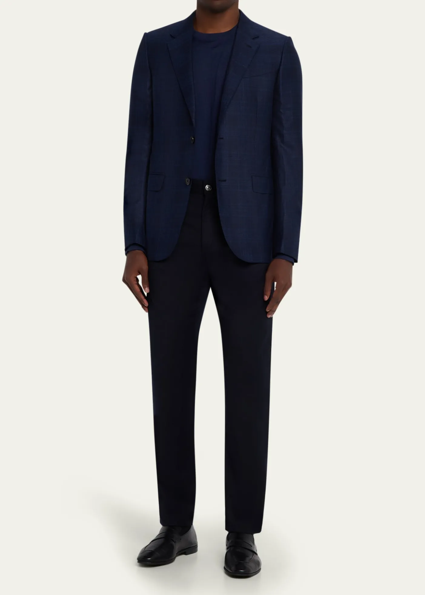 ZEGNAMen's Wool Tonal Plaid Single-Breasted Sport Coat