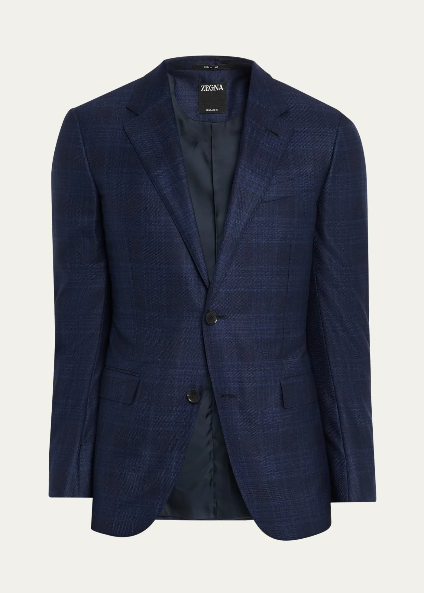 ZEGNAMen's Wool Tonal Plaid Single-Breasted Sport Coat