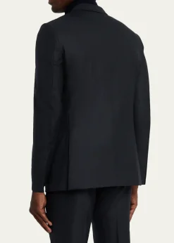 ZEGNAMen's Wool Woven Plaid Two-Piece Suit