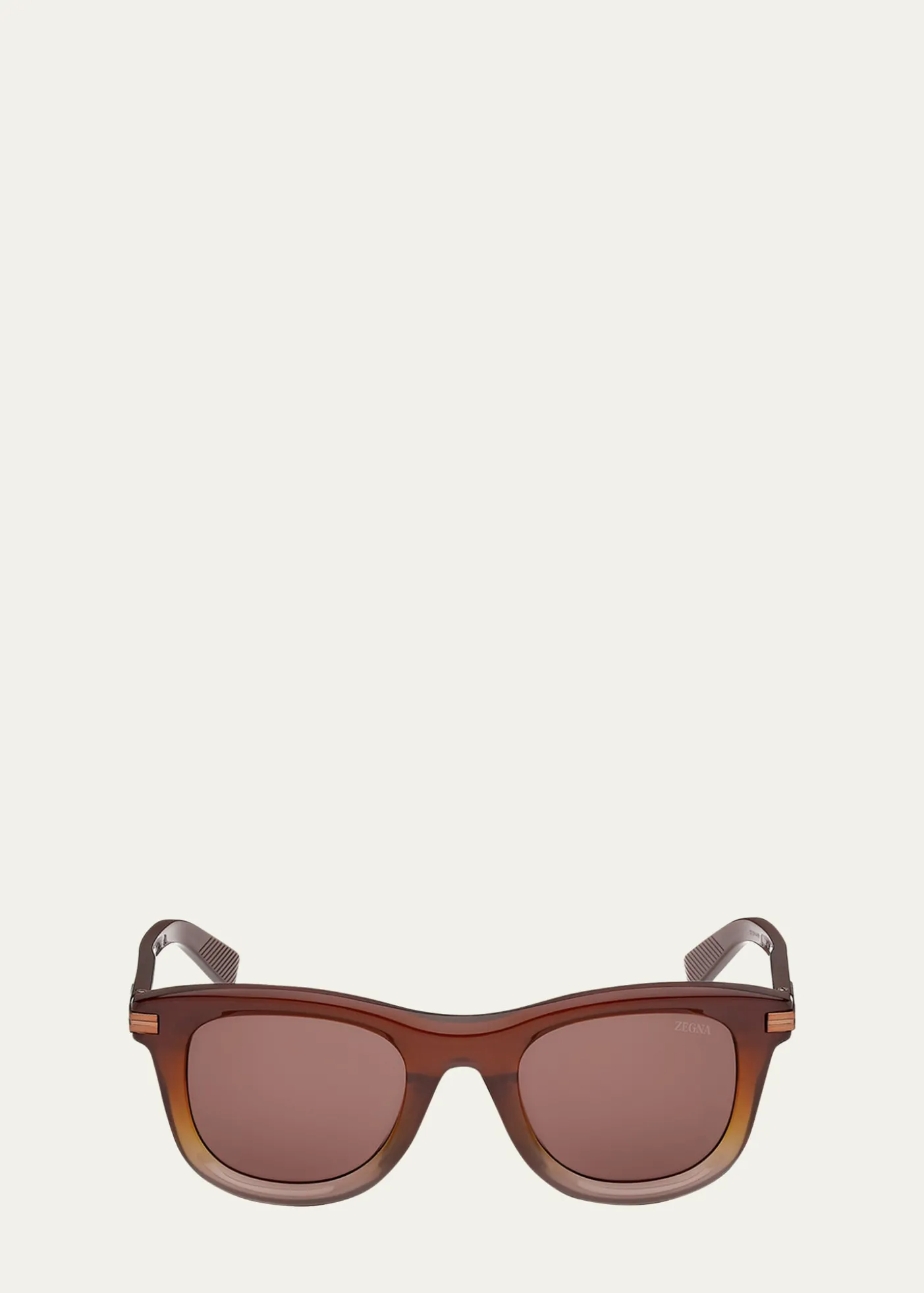 ZEGNAMen's Acetate Square Sunglasses