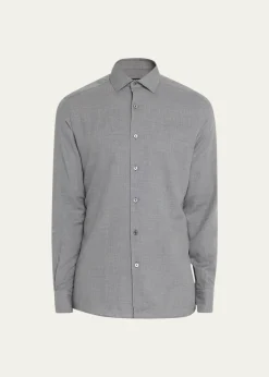 ZEGNAMen's Cashco Melange Sport Shirt