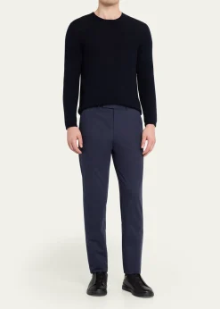 ZEGNAMen's CashCo Slim Flat-Front Trousers