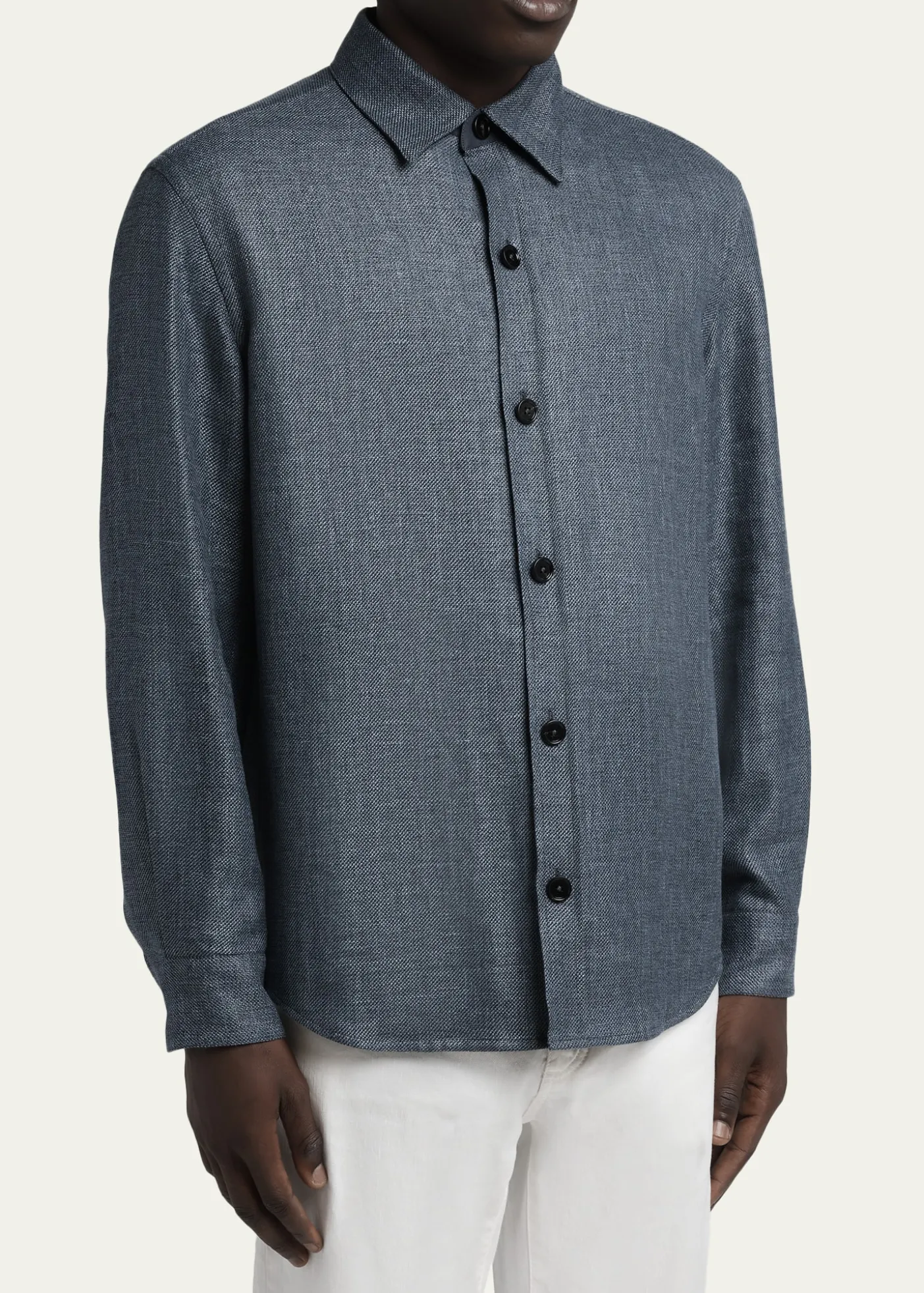 ZEGNAMen's Cashmere Linen and Silk Overshirt