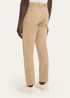 ZEGNAMen's Cotton Roccia Slim Five-Pockets Pants