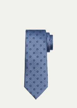 ZEGNAMen's Geometric Jacquard Silk Tie
