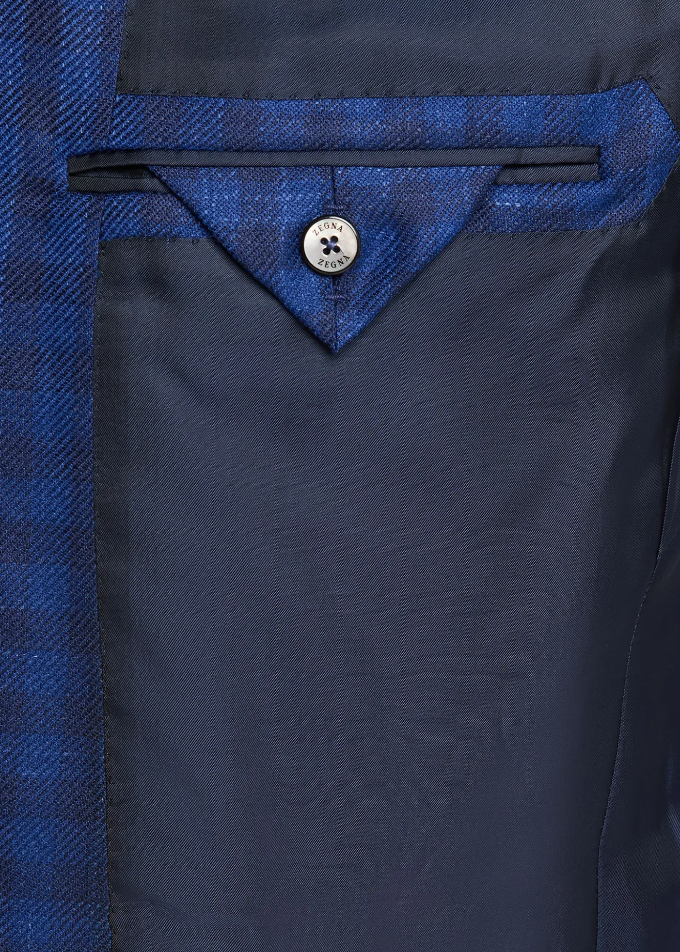ZEGNAMen's Gingham Check Single-Breasted Sport Coat