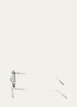 ZEGNAMen's Metal Round Sunglasses