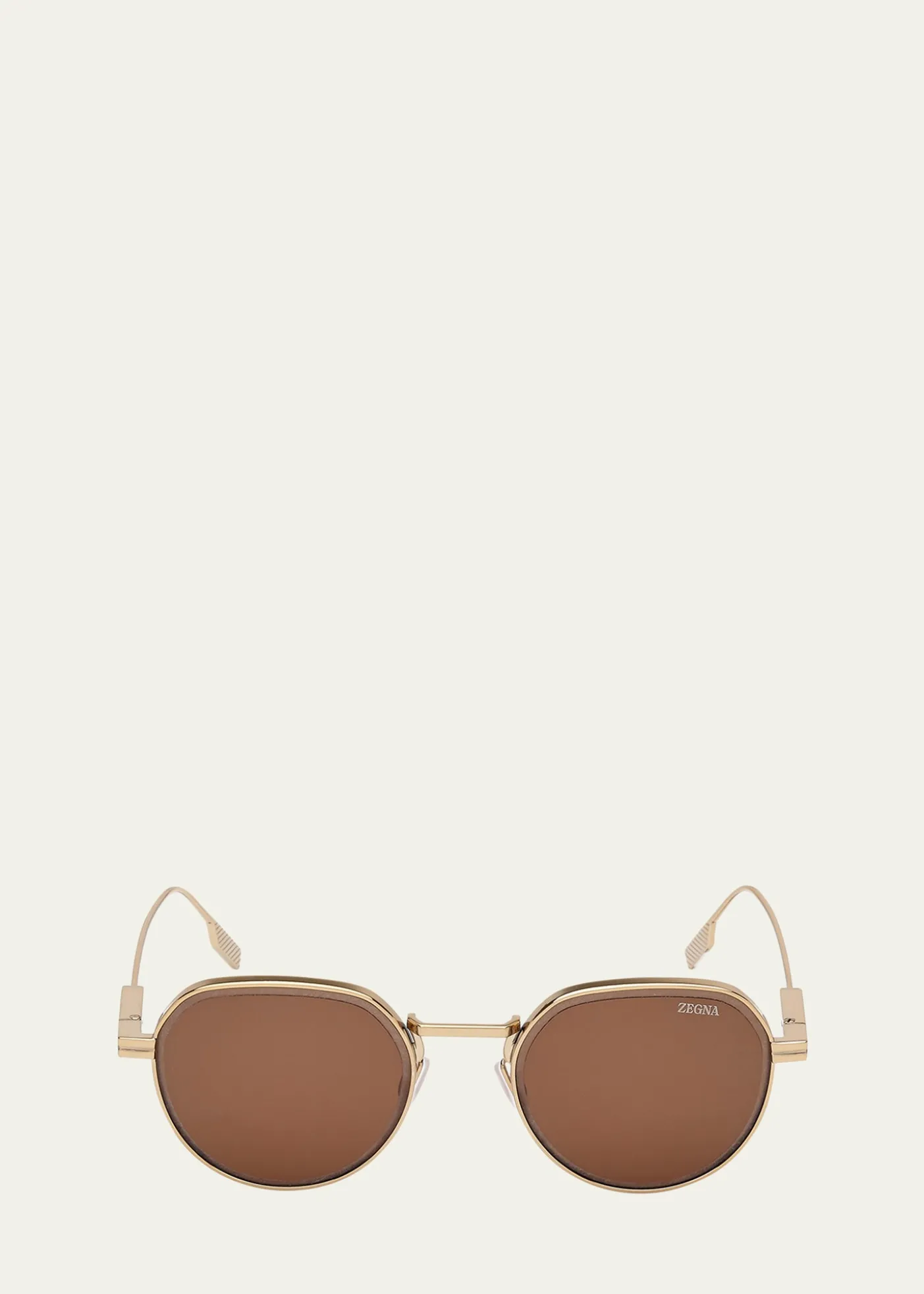 ZEGNAMen's Metal Round Sunglasses