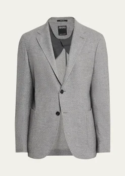 ZEGNAMen's Mélange Trofeo Cashmere Sport Coat