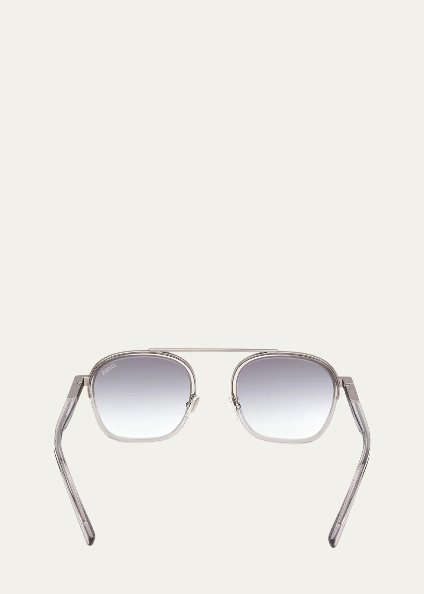 ZEGNAMen's Orizzonte I Geometric Acetate and Metal Sunglasses