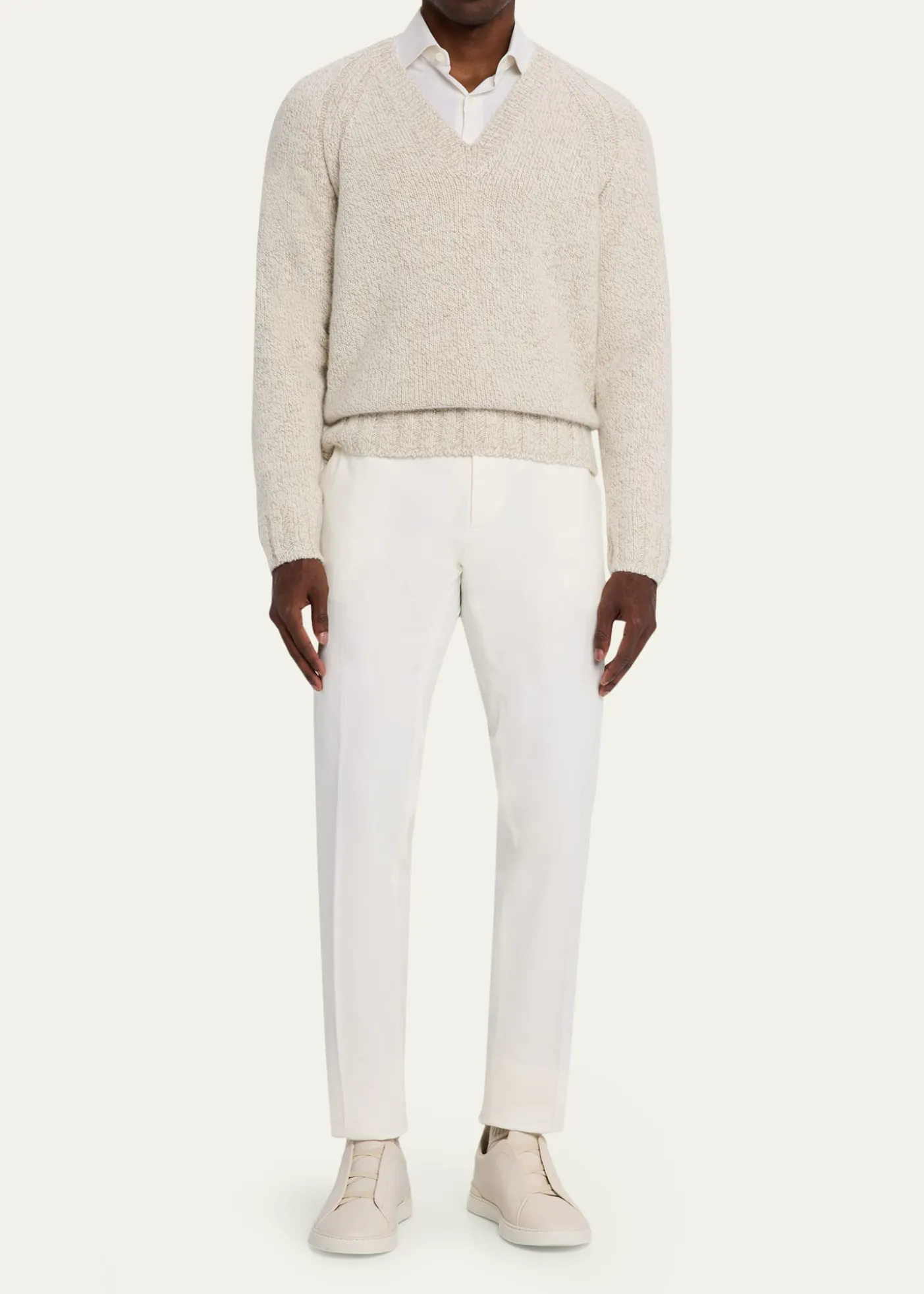 ZEGNAMen's Slim Flat-Front Pants