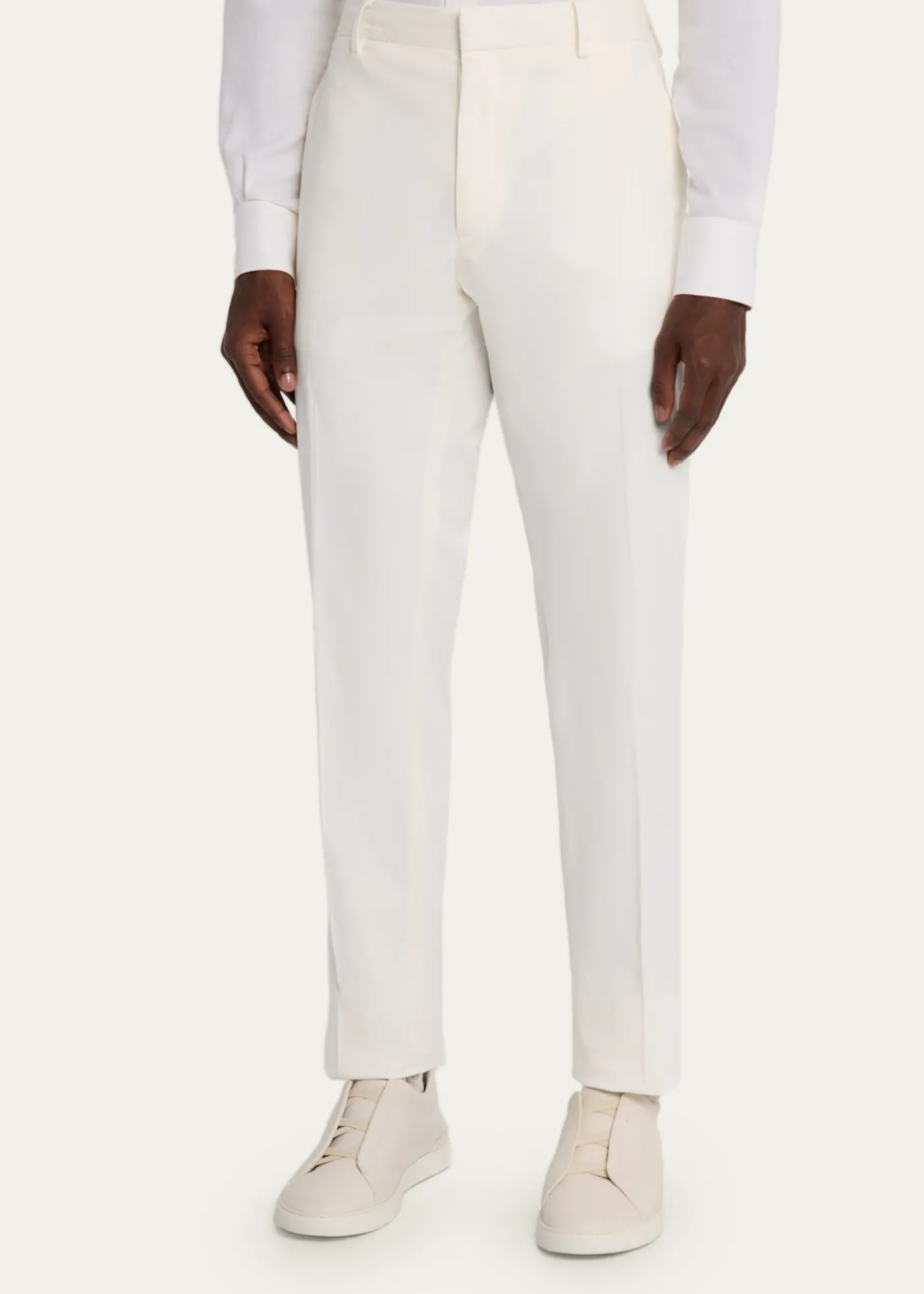 ZEGNAMen's Slim Flat-Front Pants