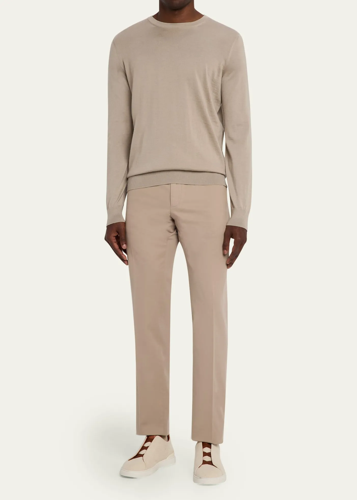 ZEGNAMen's Slim Flat-Front Pants