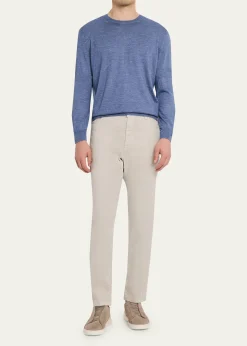 ZEGNAMen's Stretch Straight Leg Five-Pocket Pants