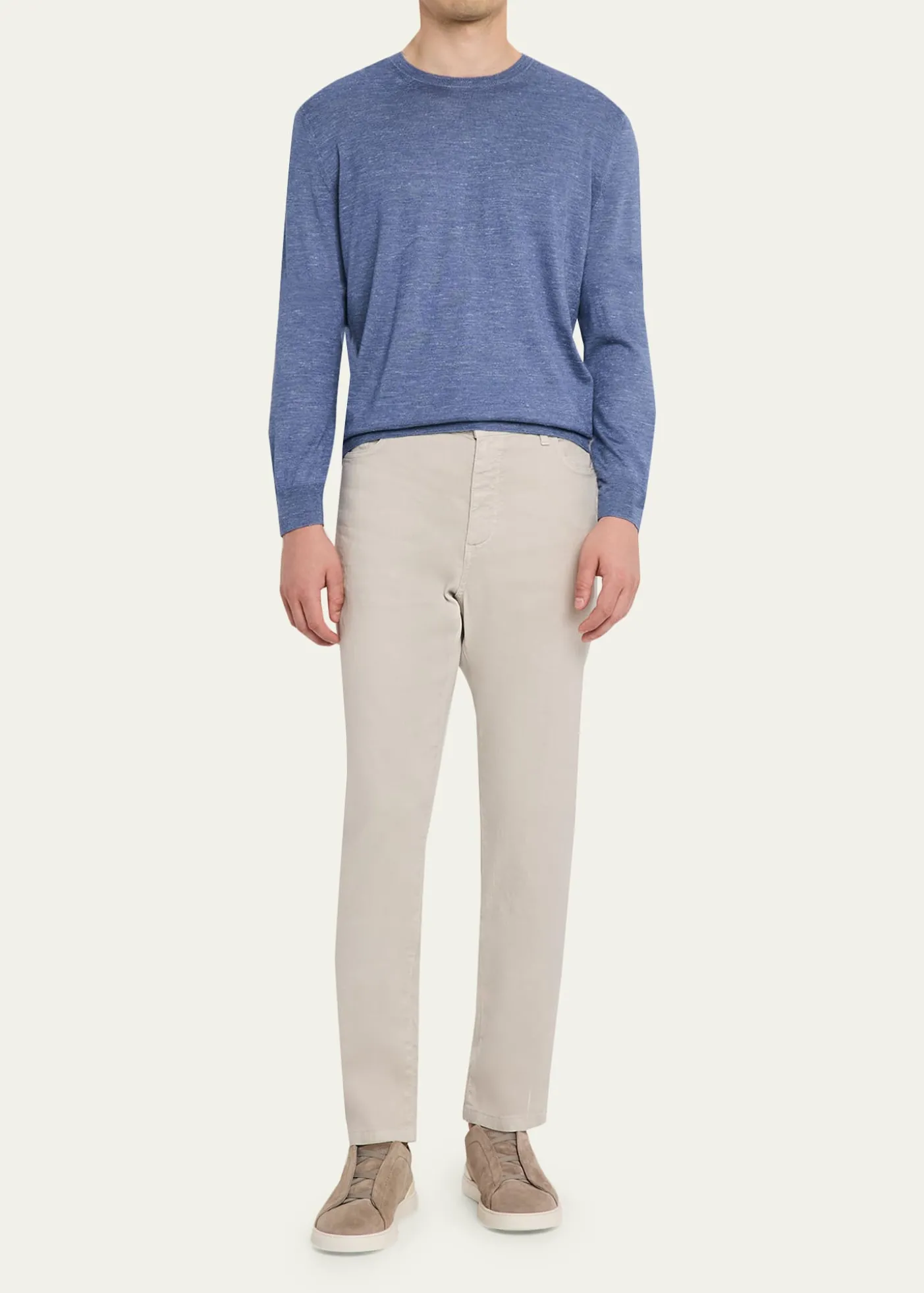 ZEGNAMen's Stretch Straight Leg Five-Pocket Pants