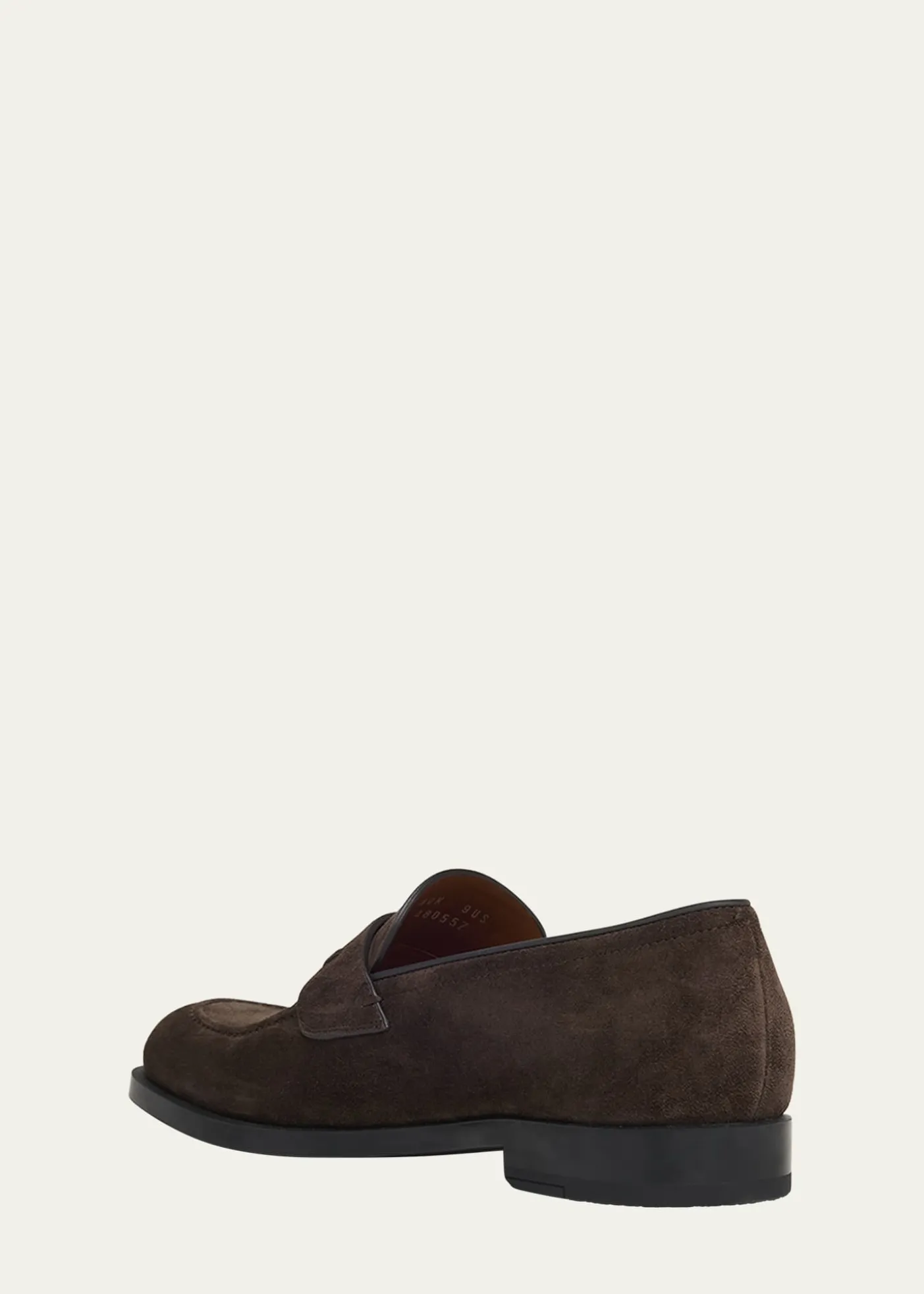 ZEGNAMen's Suede Rubber-Sole Penny Loafers