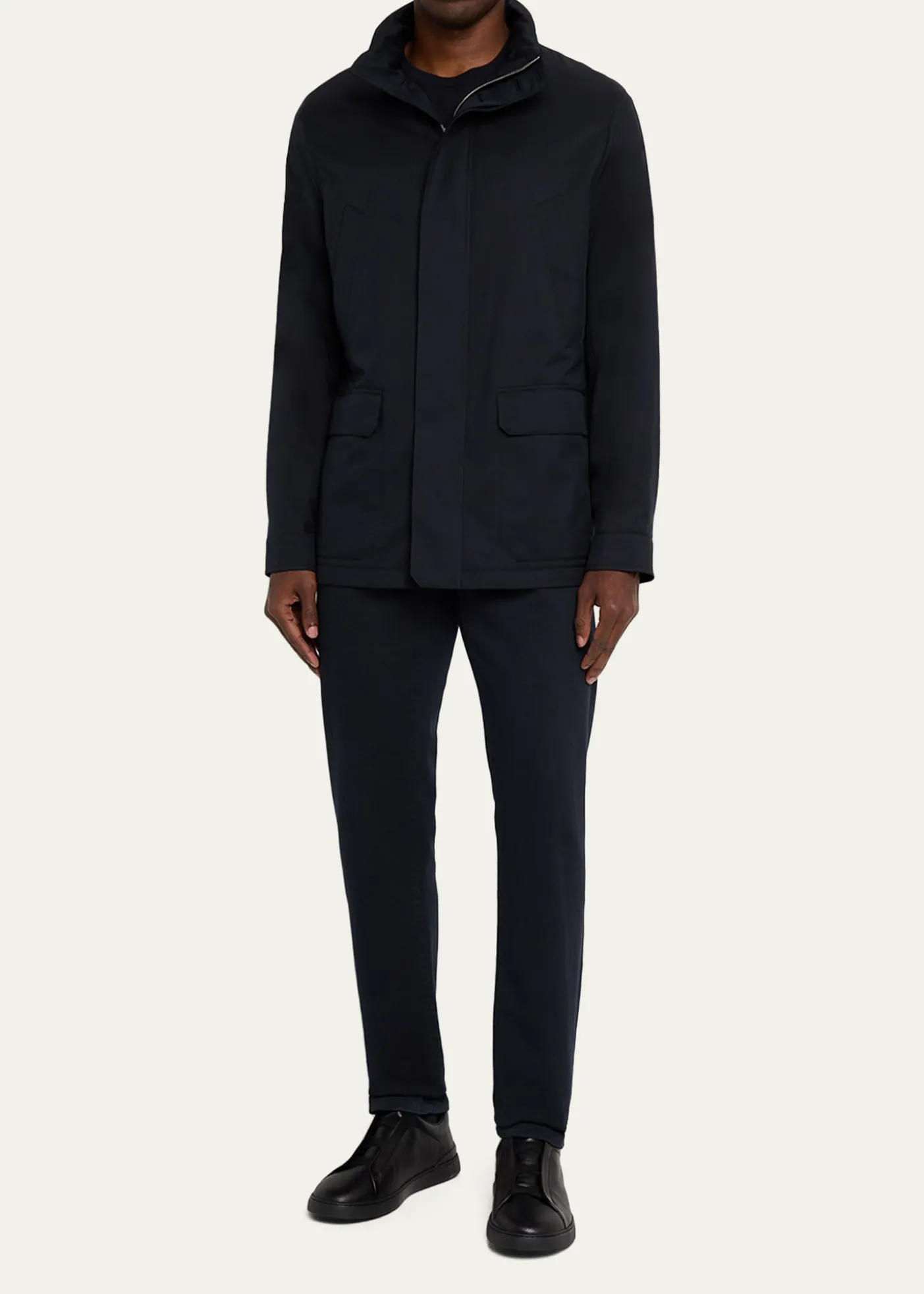 ZEGNAMen's Technical Full-Zip Car Coat