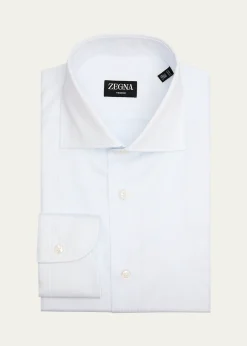 ZEGNAMen's Tonal Stripe Trofeo Cotton Dress Shirt