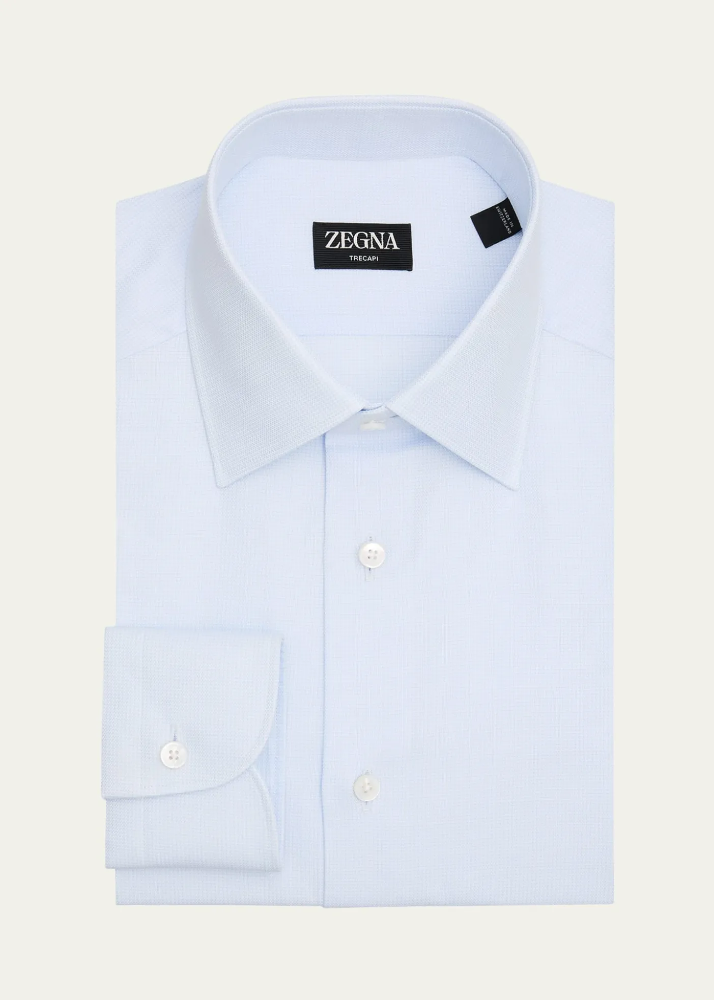 ZEGNAMen's Trecapi Cotton Melange Dress Shirt