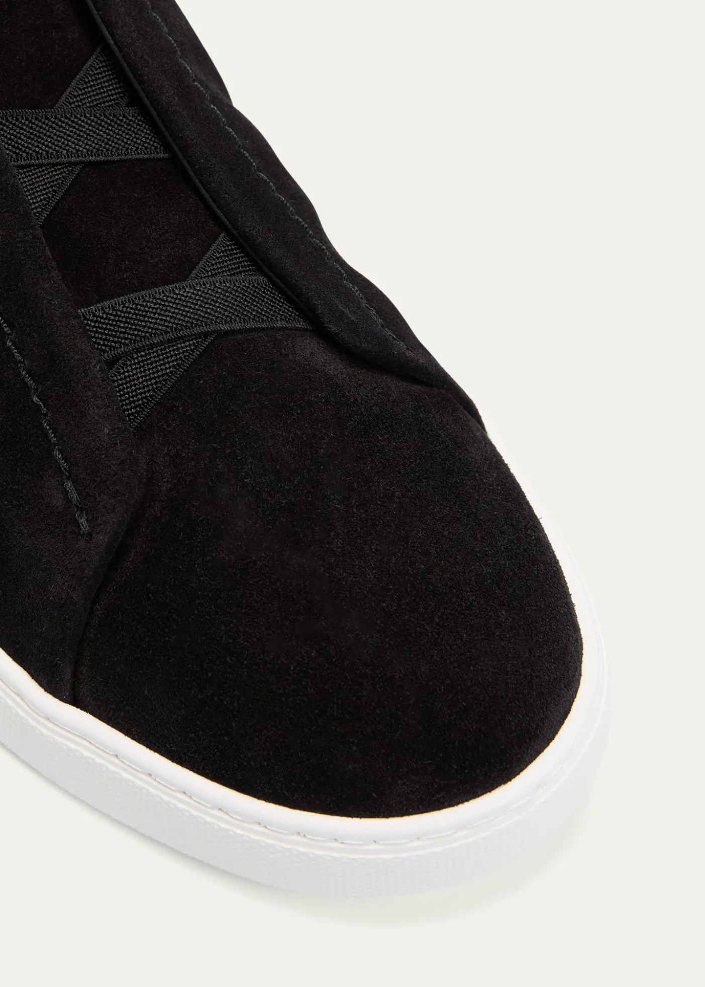 ZEGNAMen's Triple Stitch Suede Sneakers